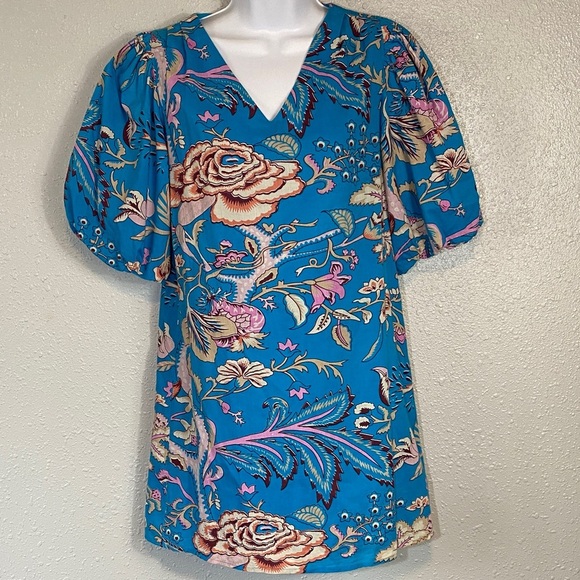 Anna Cate from Tuckernuck Vibrant Floral V-Neck Mini Dress - Picture 4 of 6